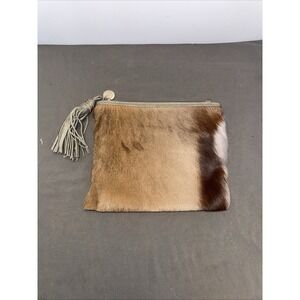 VASH Genuine Leather Brown Cowhide Wristlet Clutch Western Purse Bag